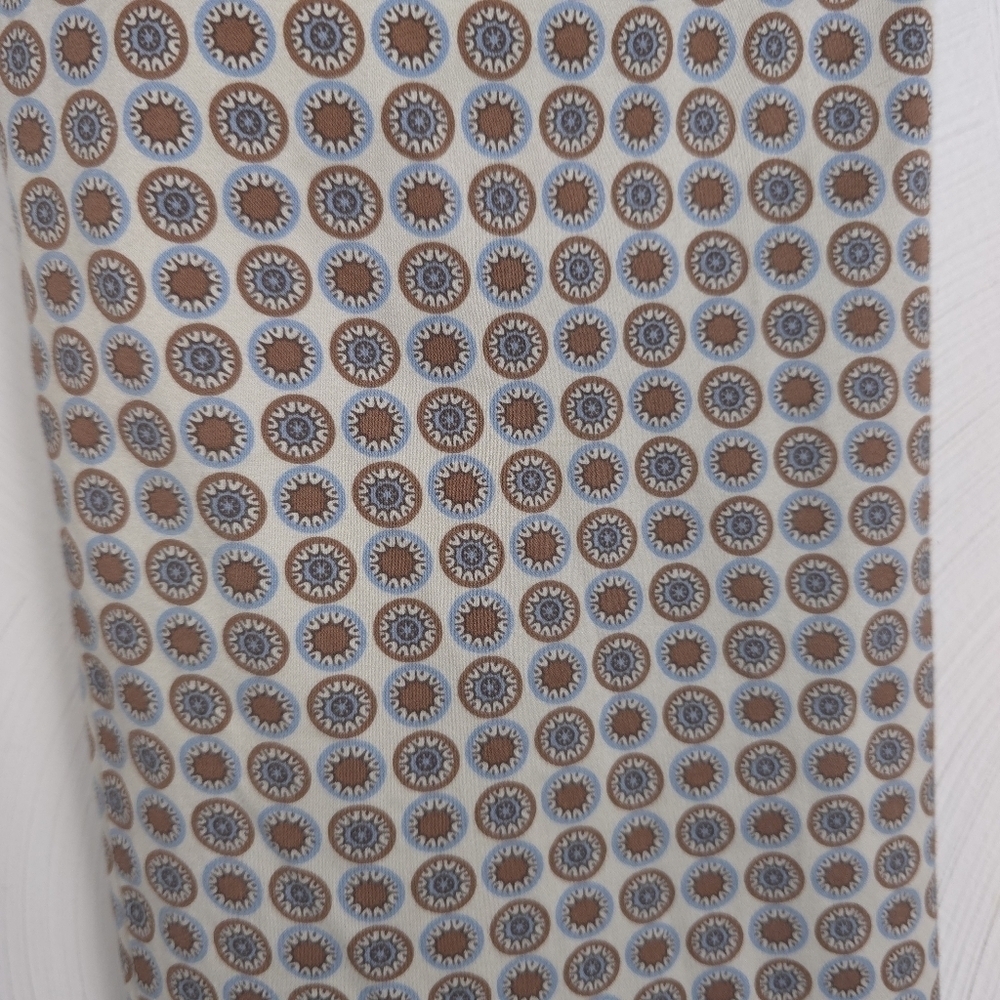 J.Crew City Fit Boho Print Pants Size 2 Cotton Sateen Straight Crop Brown - Picture 10 of 11